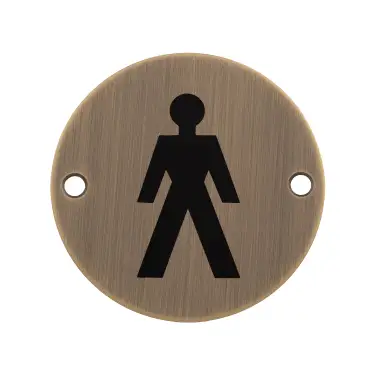 Click Here To Enlarge This Photo Of SEX1011AB - Carlisle Brass Eurospec 'Male' Symbol 76mm Antique Brass