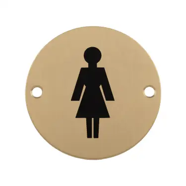 Click Here To Enlarge This Photo Of SEX1012SPVD - Carlisle Brass Eurospec 'Female' Symbol 76mm Satin Brass PVD