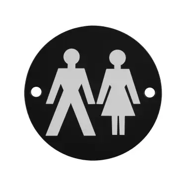 Click Here To Enlarge This Photo Of SEX1018MB - Carlisle Brass Eurospec 'Unisex' Symbol 76mm Matt Black
