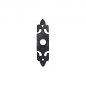 FF33 - Zoo Hardware Foxcote Foundries Bell Push with Rectangular Plate (45mm x 77mm) Black Antique