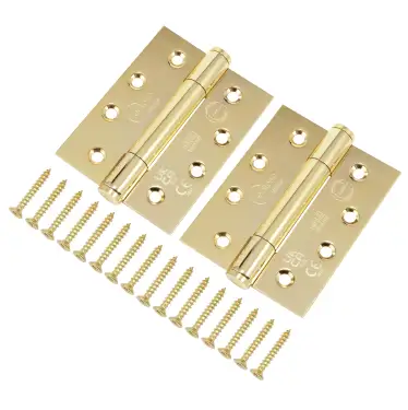 Click Here To Enlarge This Photo Of Eclipse 14329EBP Grade 14 Polished Brass &lpar;SS201&rpar; Concealed Bearing Hinges 102 x 76 x 3mm