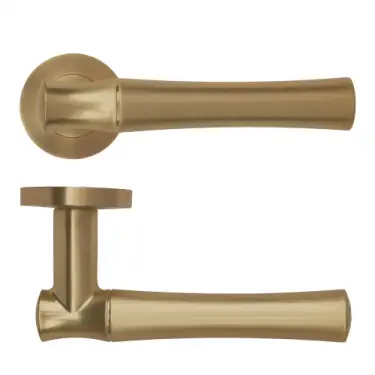 Click Here To Enlarge This Photo Of RM160AB - Zoo Hardware Rosso Maniglie 'Aldo' Lever on Round Rose - Antique Brass Finish