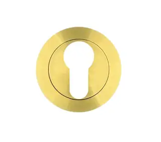 RM001SB - Zoo Hardware Rosso Maniglie Euro Profile Escutcheon - Satin Brass