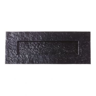 Click Here To Enlarge This Photo Of FF38 - Zoo Hardware Foxcote Foundries Traditional Plain Letter Plate (Black Antique) Size: 274x107mm - c/c: 240mm - Aperture: 197x45mm