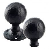 FF415R - Zoo Hardware Foxcote Foundries Ball Rim Knobs (Unsprung) Black Antique