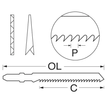 Click Here To Enlarge This Photo Of Trend JB&sol;T101B Jigsaw Blades 100mm x 2&period;5mm CV Up-Cut &lpar;5 Pack&rpar;