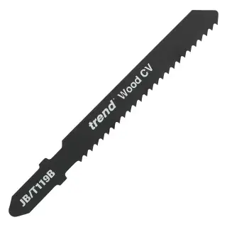 Trend JB&sol;T119B Jigsaw Blades 76mm x 2mm CV Up-Cut &lpar;5 Pack&rpar;