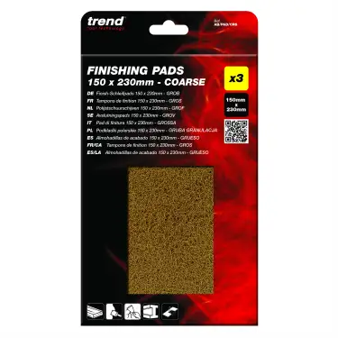 Click Here To Enlarge This Photo Of Trend AB&sol;PAD&sol;CRS 150 x 230mm Coarse Flexible Finishing Pads &lpar;3 Pack&rpar;