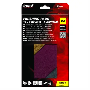 Click Here To Enlarge This Photo Of Trend AB&sol;PAD&sol;M3 150 x 230mm Assorted Flexible Finishing Pads &lpar;3 Pack&rpar;