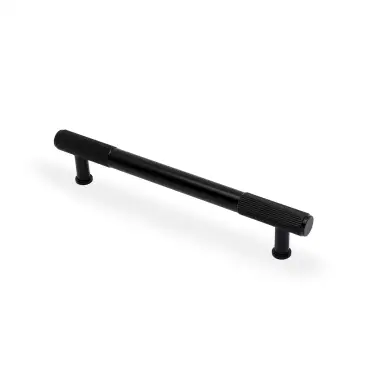 Click Here To Enlarge This Photo Of AW854R-160-BL - Alexander & Wilks Washington Reeded End Cabinet Pull 160mm c&sol;c - Black