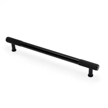 Click Here To Enlarge This Photo Of AW854R-224-BL - Alexander & Wilks Washington Reeded End Cabinet Pull 224mm c&sol;c - Black