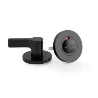 AW799BL - Alexander & Wilks Disabled Thumbturn and Emergency Release with Indicator on 50mm x 6mm Rose - Black