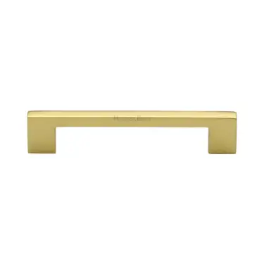 Click Here To Enlarge This Photo Of C0337 128-ULB Heritage Brass Cabinet Pull Metro Design 128mm CTC Unlacquered Brass Finish