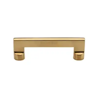 C0345 96-ULB Heritage Brass Cabinet Pull Apollo Design 96mm CTC Unlacquered Brass Finish