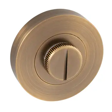 Click Here To Enlarge This Photo Of Eclipse 63297 Matt Antique Brass Linear Thumbturn & Release on Round Rose &lpar;Insignia Range&rpar;