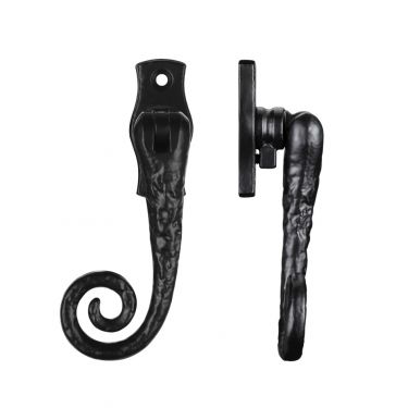 Click Here To Enlarge This Photo Of FF83R - Zoo Hardware Foxcote Foundries Lockable Monkey Tail Fastener (Right Hand) Black Antique