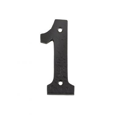 Click Here To Enlarge This Photo Of FFN01 - Zoo Hardware Foxcote Foundries 102mm Numeral - No. 1 - Black Antique
