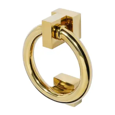 Click Here To Enlarge This Photo Of BLU Performance Ring Door Knocker&comma; 316 Stainless Steel in a PVD Polished Brass Finish &lpar;DKB250-PPB&rpar;