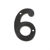 FFN06 - Zoo Hardware Foxcote Foundries 102mm Numeral - No. 6 & 9 - Black Antique