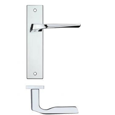 Click Here To Enlarge This Photo Of RM092CP - Zoo Hardware Rosso Maniglie 'Lyra' Lever Latch on Backplate (190x42mm) Polished Chrome