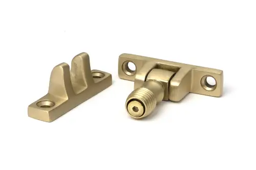 Click Here To Enlarge This Photo Of 52355 From The Anvil Satin Brass Beehive Brighton Fastener - Narrow &lpar;Square&rpar;