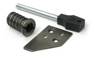 47129 From The Anvil Antique Pewter Flush Sash Stop with Key