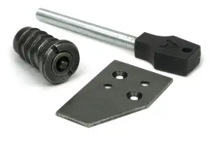 52473 From The Anvil Pewter Flush Sash Stop with Key