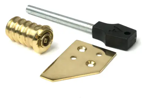 Click Here To Enlarge This Photo Of 47130 From The Anvil Polished Brass Flush Sash Stop with Key