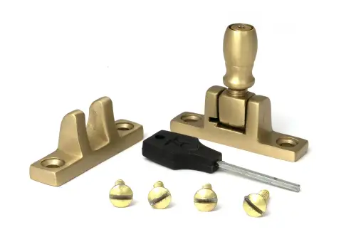 Click Here To Enlarge This Photo Of 52356 From The Anvil Satin Brass Mushroom Brighton Fastener - Narrow &lpar;Square&rpar;