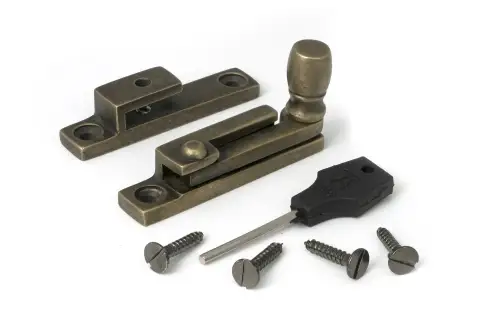 Click Here To Enlarge This Photo Of 52360 From The Anvil Burnished Brass Mushroom Quadrant Fastener - Narrow