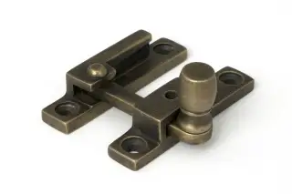 52360 From The Anvil Burnished Brass Mushroom Quadrant Fastener - Narrow