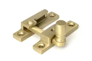 52364 From The Anvil Satin Brass Mushroom Quadrant Fastener - Narrow