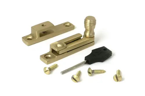 Click Here To Enlarge This Photo Of 52362 From The Anvil Satin Brass Prestbury Quadrant Fastener - Narrow