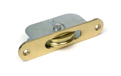 Click Here To Enlarge This Photo Of 52393 From The Anvil Lacquered Brass Radiused Sash Pulley 75kg