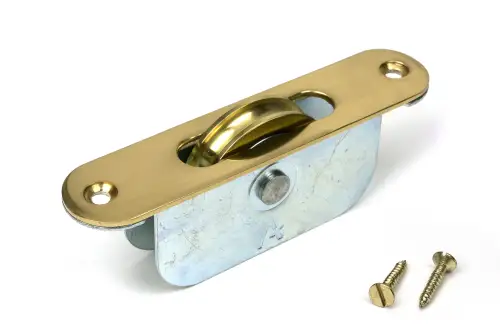 Click Here To Enlarge This Photo Of 52393 From The Anvil Lacquered Brass Radiused Sash Pulley 75kg