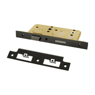 Click Here To Enlarge This Photo Of Atlantic - ALKDINB60HDBN DIN Heavy Duty Bathroom Lock 60mm Backset &lpar;78mm c&sol;c&rpar; - Black Nickel