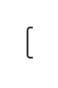 Click Here To Enlarge This Photo Of Eclipse 34546 225mm x 19mm D Shaped Pull Handle &lpar;M8 Brass Insert&rpar; - Matt Black