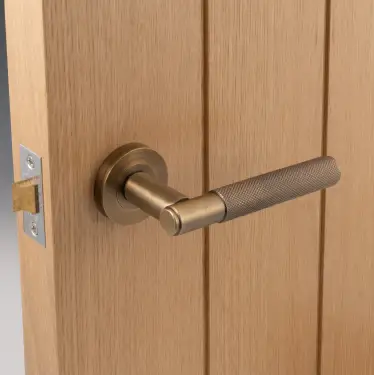Click Here To Enlarge This Photo Of Eclipse 63237 Matt Antique Brass Knurled Lever on Round Rose Set &lpar;Insignia Range&rpar;