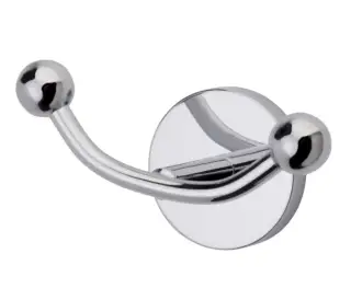 Eclipse 80007 &lpar;800 Series&rpar; Polished Chrome Double Robe Hook