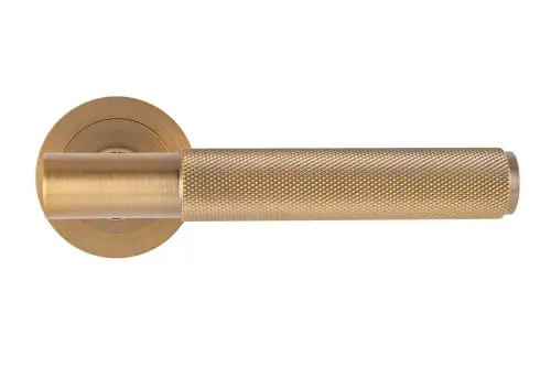 Click Here To Enlarge This Photo Of Eclipse 62237 Matt Antique Brass Knurled Lever on Round Rose Set &lpar;Freestyle Range&rpar;