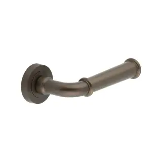 JV847DB Frelan Hardware Jedo 'Classic' Lever Handles on Round Rose - Dark Bronze