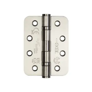 Click Here To Enlarge This Photo Of J9500RSSS Frelan Hardware Jedo Certifire Grade 13 &lpar;Stainless Steel&rpar; Radius Ball Bearing Hinges 102mm x 76mm x 3mm Satin Stainless Steel
