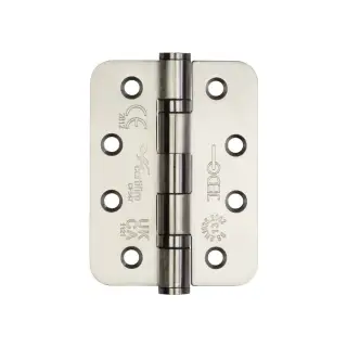 J9500RSSS Frelan Hardware Jedo Certifire Grade 13 &lpar;Stainless Steel&rpar; Radius Ball Bearing Hinges 102mm x 76mm x 3mm Satin Stainless Steel