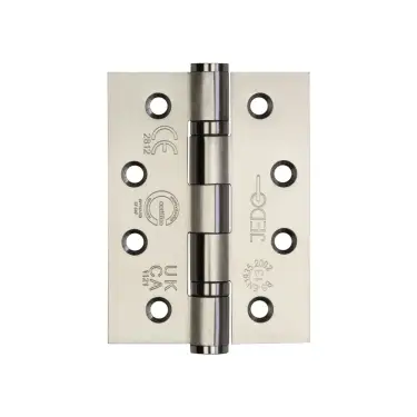 Click Here To Enlarge This Photo Of J9533SSS Frelan Hardware Jedo Certifire Grade 13 &lpar;Stainless Steel&rpar; Ball Bearing Hinges 102mm x 76mm x 3mm Satin Stainless Steel &lpar;Pack of 3&rpar;