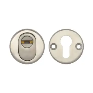 JSS23 Frelan Hardware Satin Stainless Steel &lpar;G304&rpar; Euro Profile Armoured Securtiy Escutcheon Set &lpar;cylinder not included&rpar;