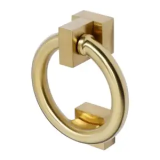 BLU Performance Ring Door Knocker&comma; 316 Stainless Steel in a PVD Satin Brass Finish &lpar;DKB250-PSB&rpar;