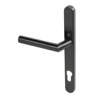 Click Here To Enlarge This Photo Of BLU Performance Angled Lever Door Handle on Backplate Set &lpar;92mm c&sol;c&rpar; 316 Stainless Steel in a PVD Satin Black Finish &lpar;AML096-PBK&rpar;