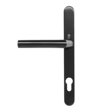 Click Here To Enlarge This Photo Of BLU Performance Angled Lever Door Handle on Backplate Set &lpar;92mm c&sol;c&rpar; 316 Stainless Steel in a PVD Satin Black Finish &lpar;AML096-PBK&rpar;