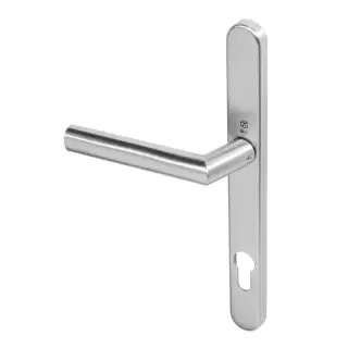 BLU Performance Angled Lever Door Handle on Backplate Set &lpar;92mm c&sol;c&rpar; 316 Satin Stainless Steel &lpar;AML096-SSS&rpar;