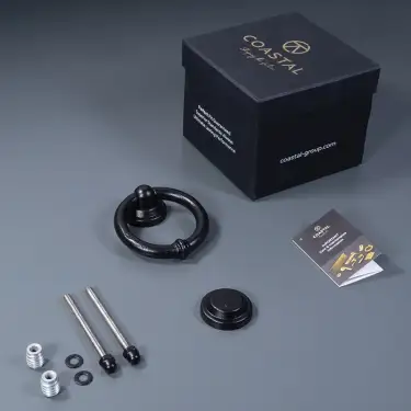 Click Here To Enlarge This Photo Of DuraTique Ring Door Knocker&comma; Stainless Steel&comma; Textured Matt Black Finish &lpar;DKB225-TMB&rpar;